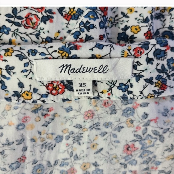 Madewell Button-Front Day Dress in Blossoming Vines Women’s XS - Picture 9 of 12
